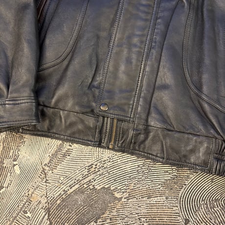 Via Nuova Pelle Stand Collared Leather Jacket
