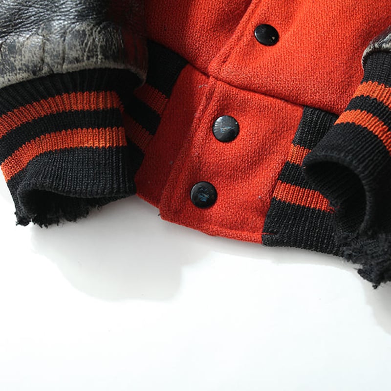 ButWin Leather sleeve Jacket 袖革スタジャン | Strato