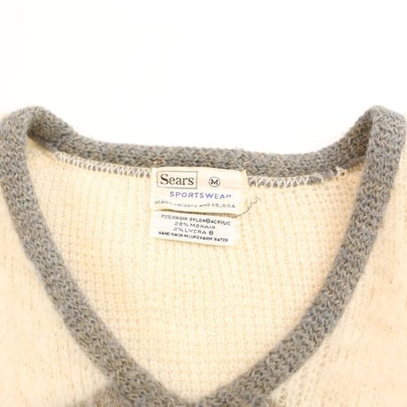 60's Sears Mohair V-Neck Knit Sweater