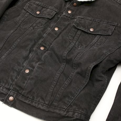 90's Levi's 3rd Type Black Denim Boa Jacket