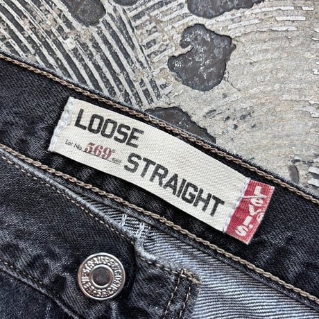 00s Levi’s 569 "Yarn-dyed" Black Denim Pants