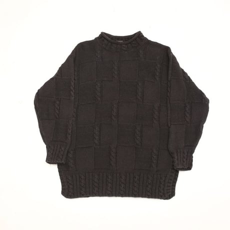 Mockneck Ramie × Cotton Knit Sweater