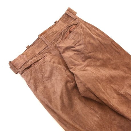 70's Suede Leather Flared Pants