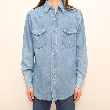 80s Wrangler Denim Western Shirt