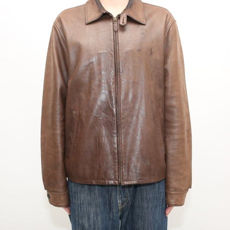 90s Polo by Ralph Lauren Lamb Leather Jacket