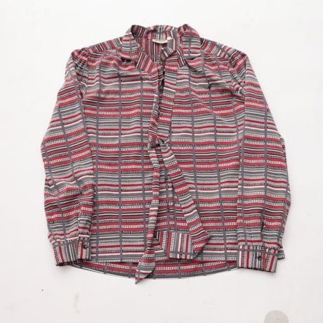 Open Collar Shirt  With Lavalier