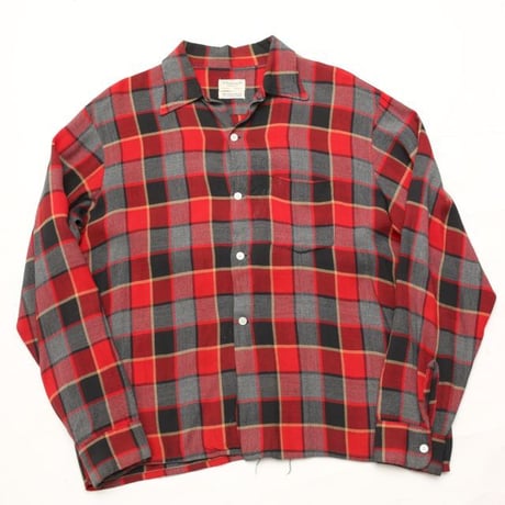 60's Rayon Plaid L/S Shirt