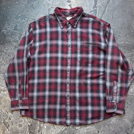 Arrow Ombre Plaid Cotton Flannel Shirt