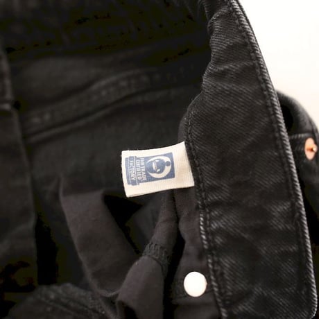 Black Denim Damage Baggy Pants