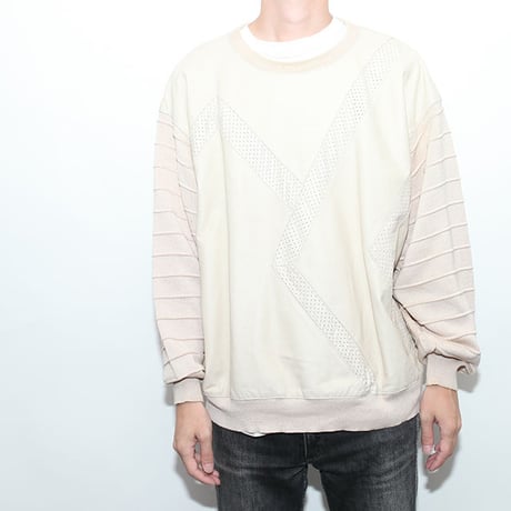 Leather&Knit Sweater