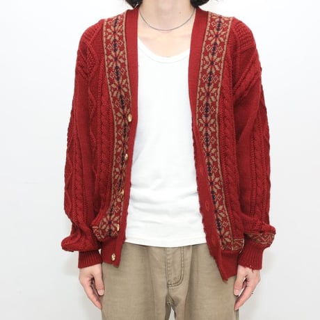 Cable Design Knit Cardigan