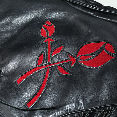 Rose&Fringe Leather Jacket