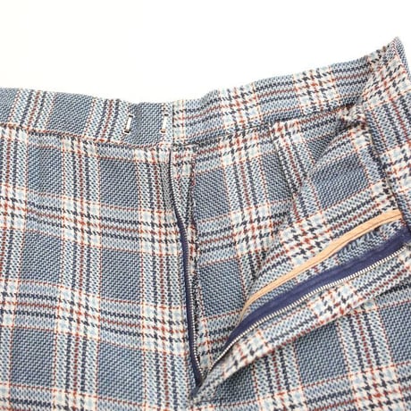 Vintage Checked Pattern Flared Pants
