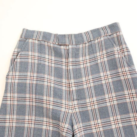 Vintage Checked Pattern Flared Pants