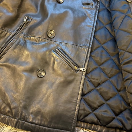 Double Breasted Leather Coat