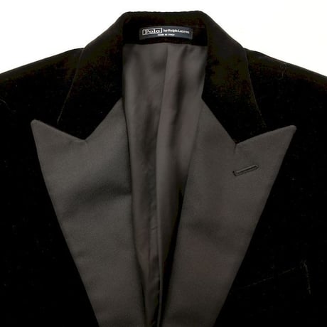 Ralph Lauren Black Velour Jacket  MADE IN ITALY