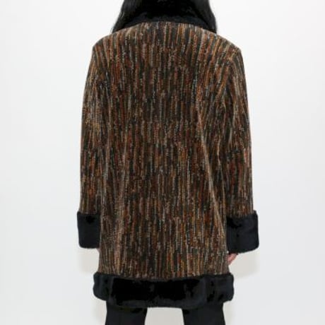 Rayon Ethnic Pattern  Boa Coat