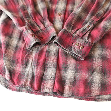 Ombre Checker Flannel Shirt