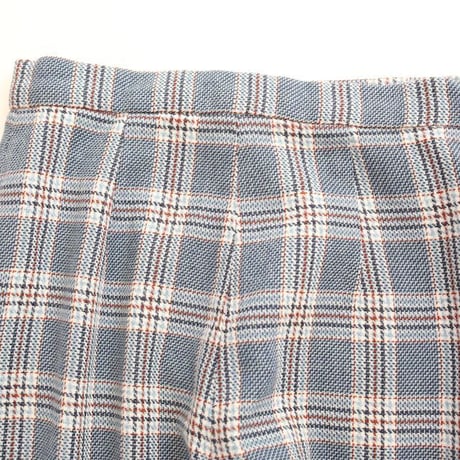 Vintage Checked Pattern Flared Pants