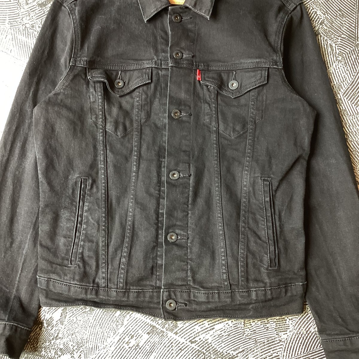 週末まで値下げ　Silver l black denim jacket l26509202610-1.jpg?v=