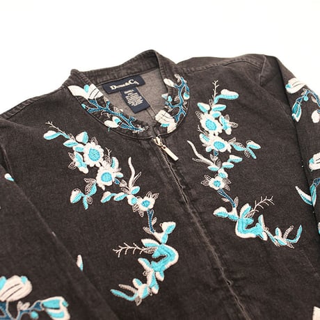 Embroidery Zip Up Jacket