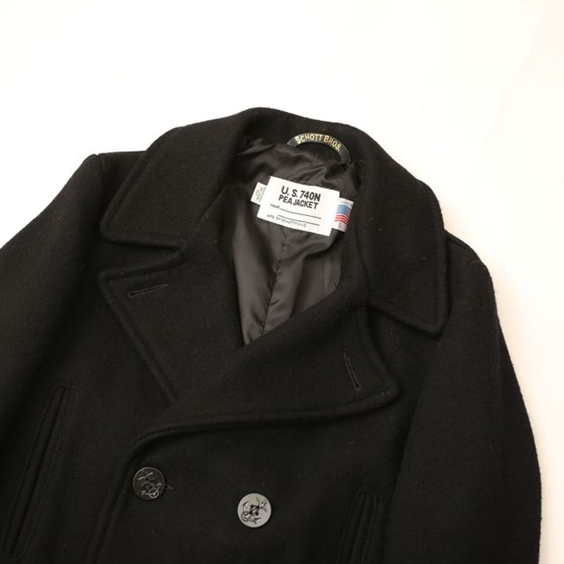 Schott 740N Long Pea Coat MADE IN USA | Strato Schott 740N Long Pea Coat MADE IN USA | Strato
