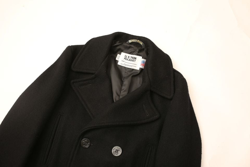 Schott 740N Long Pea Coat MADE IN USA | Strato