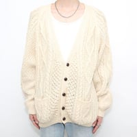 Cable Knit Cardigan MADE IN ENGLAND