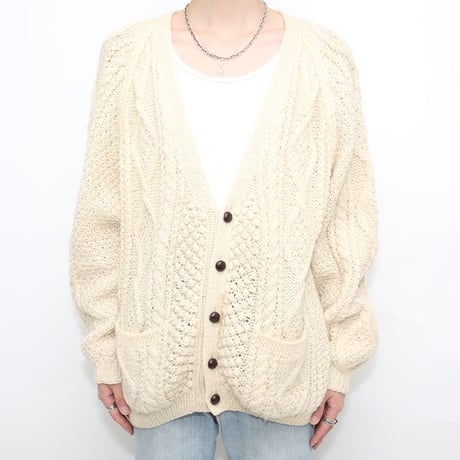 Cable Knit Cardigan MADE IN ENGLAND