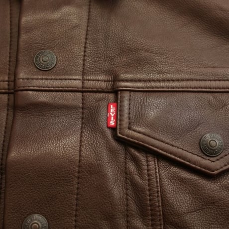 Levi's Leather Trucker Jacket "Big E"