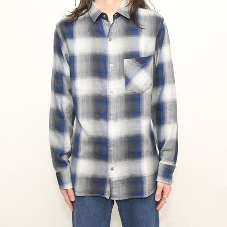 Ombre Plaid Rayon Shirt