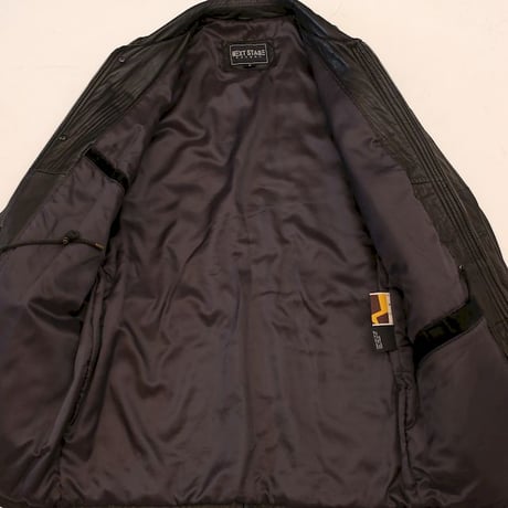 Next Stage Casual Black Leather Coat
