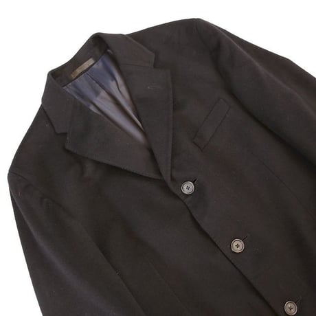 Vintage Chesterfield Merino Wool Coat Loose Silhouette Made in Italy