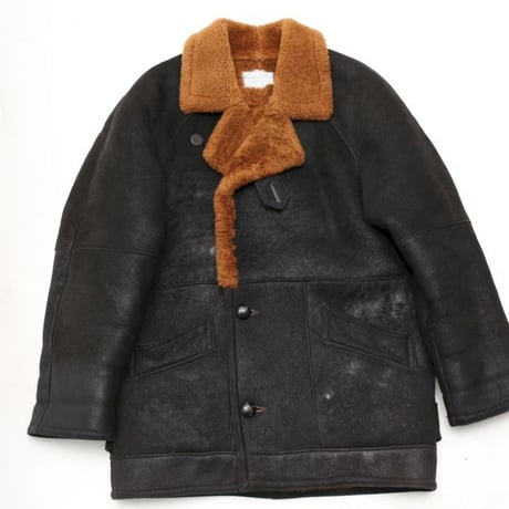 Black Mouton Coat MADE IN USA