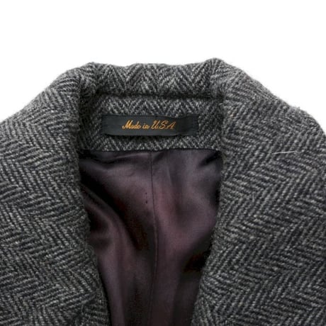 LONDON FOG Herringbone Wool Coat MADE IN USA