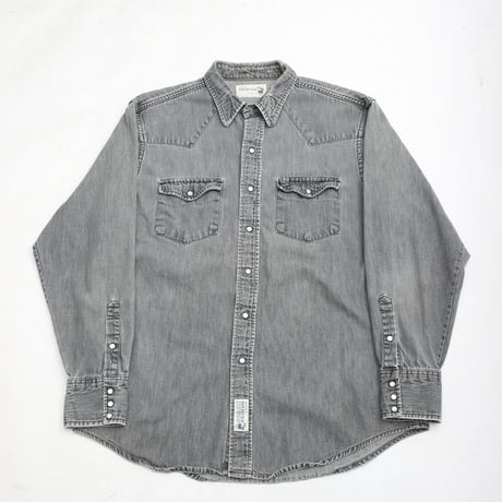 70's ROEBUCKS Black Denim Shirt