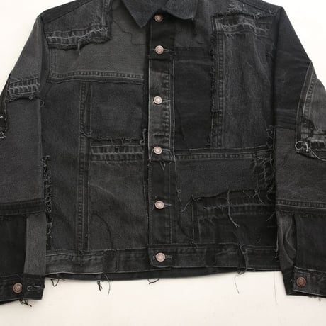 Levi's Patchwork Remake Black Denim Jacket
