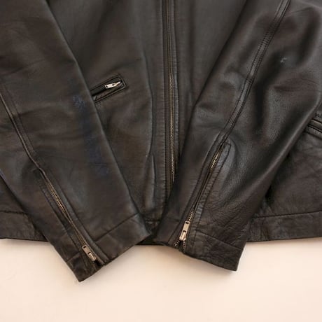 Black Leather Full Zip Jacket