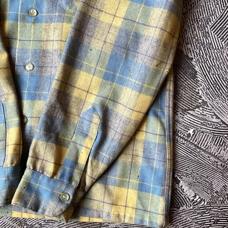 50s Pendleton Wool Plaid Loop Shirt