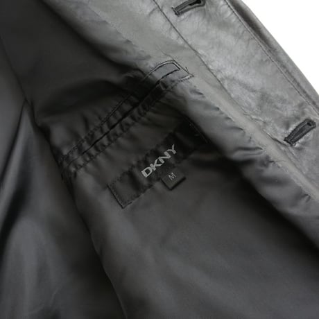 DKNY Black Leather Coat