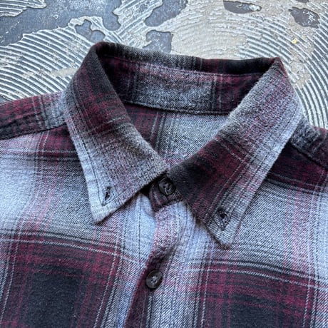 Ombre Plaid Cotton Flannel Shirt