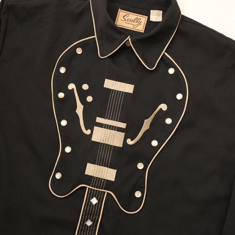 Vintage Guitar Design Western Shirt