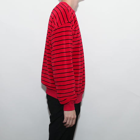 Border Pile Sweat Shirt