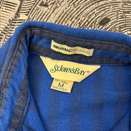 80s St. John's Bay × BIG MAC Cotton Heavy Flannel Shirt