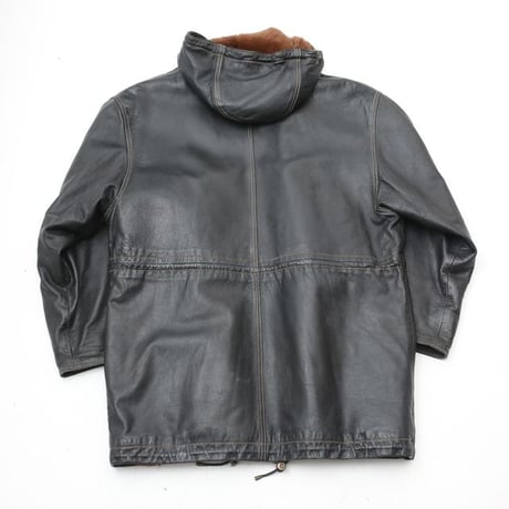 Sheep Skin Hooded Coat Rabbit Fur Linning