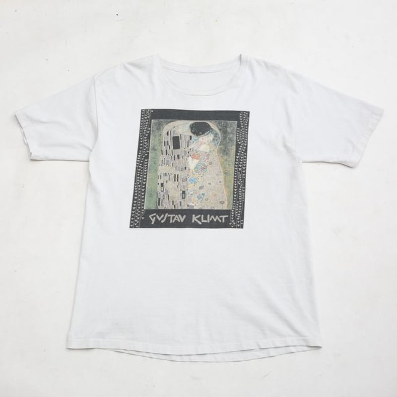 90s ユーロ クリムト 接吻 Tシャツ アート 90s ユーロ クリムト 接吻 Tシャツ アート