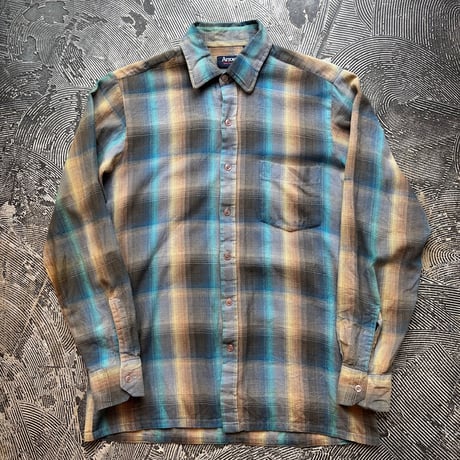 80s Arrow Ombre Plaid Cotton Shirt