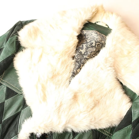 Vintage Argyle Leather Jacket