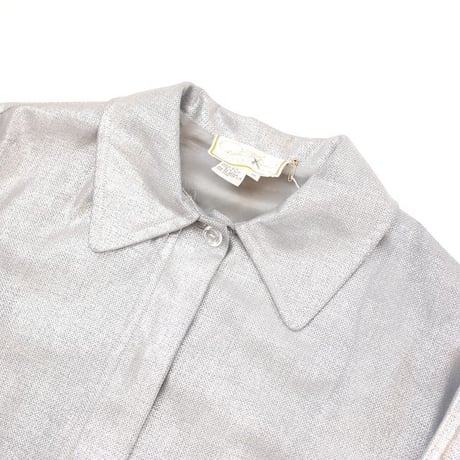 Silver Metallic Silk Jacket