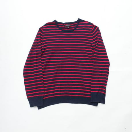 Border Cotton Kint Sweater
